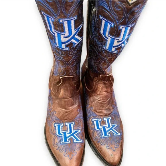 University of Kentucky Wildcats UK U of K NWT NCAA Distressed Leather Boots 7.5 - Picture 7 of 12
